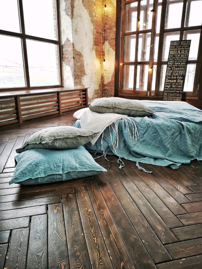 Постельное белье "Karna" cатин однотонный "Loft" 1.5 СП