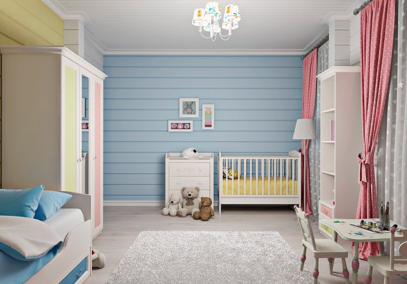 Вагонка в интерьере детской