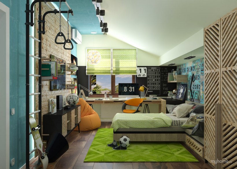 Проект комнаты для подростка мальчика
