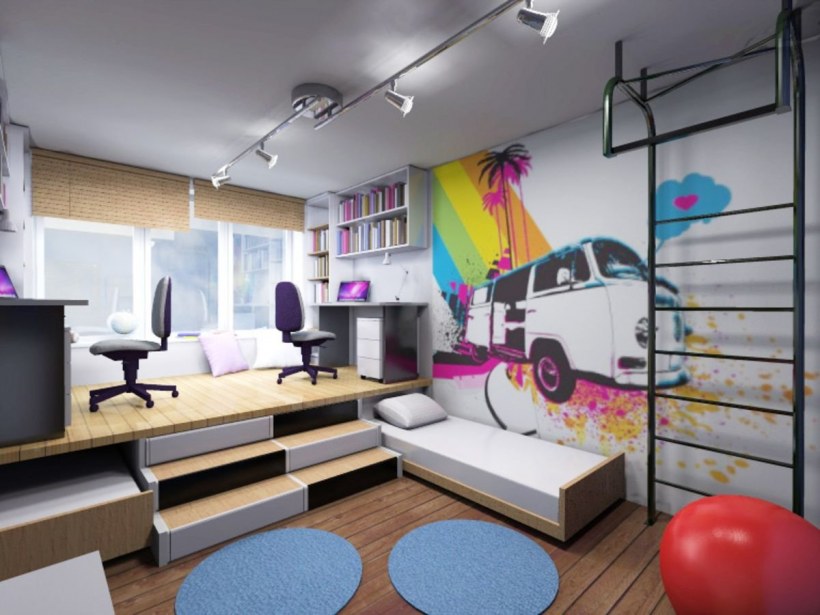 Интерьер спальни для мальчика