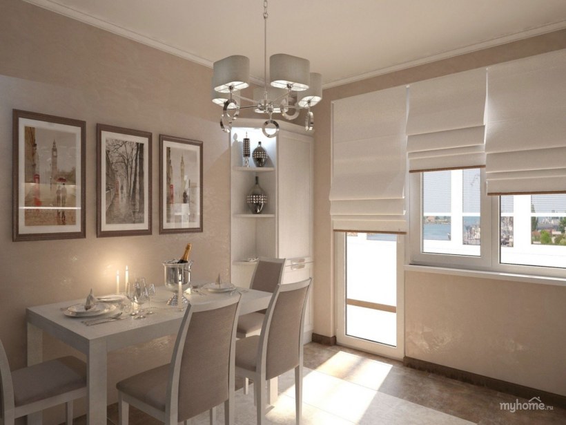 Кофейные стены на кухне