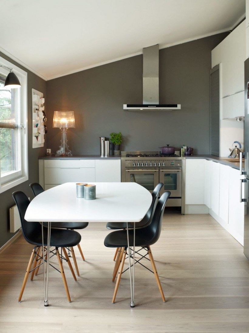 Интерьер кухни в серых тонах