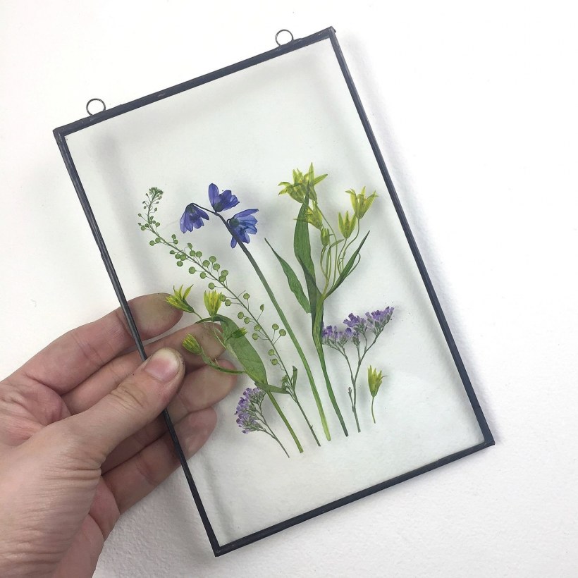 Гербарий в стекле в технике Тиффани