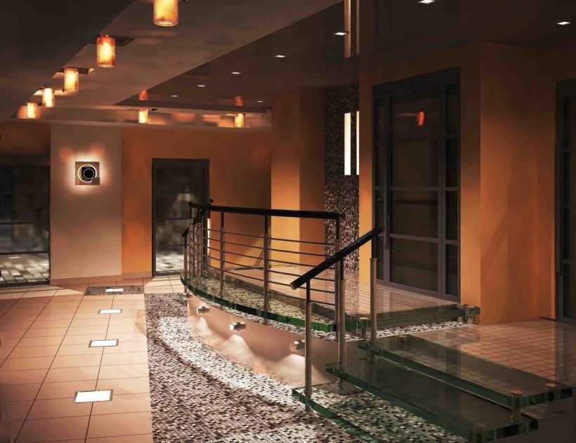 Интерьер цокольного этажа в частном доме