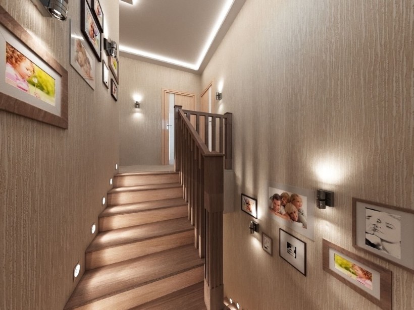 Освещение вдоль лестницы