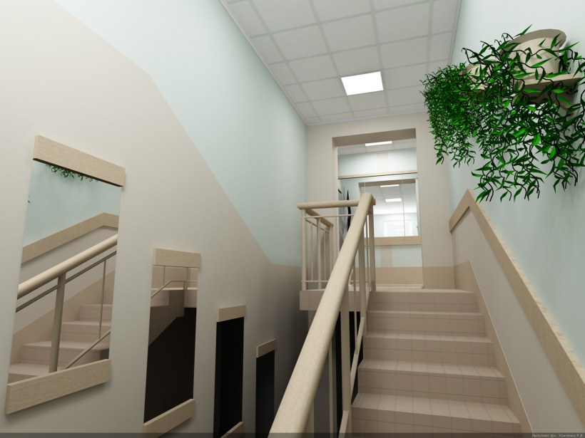 Отделка лестничной клетки