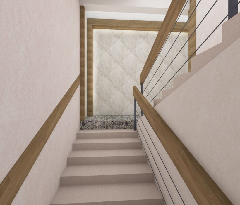 Отделка лестничной площадки