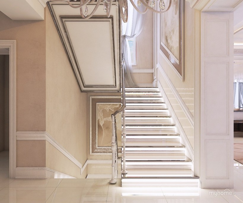 Молдинги на лестнице