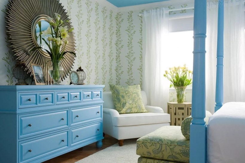 Интерьер в голубых тонах