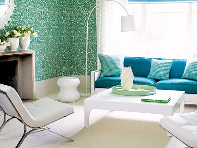 Сочетание белого и зеленого