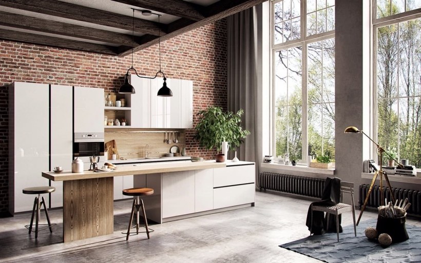 Кухня лофт и Скандинавия