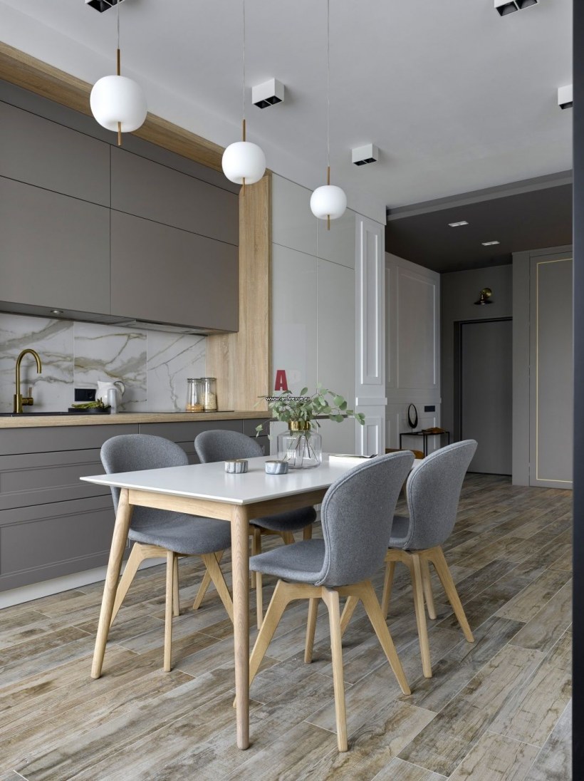 Светлый лофт в интерьере кухни