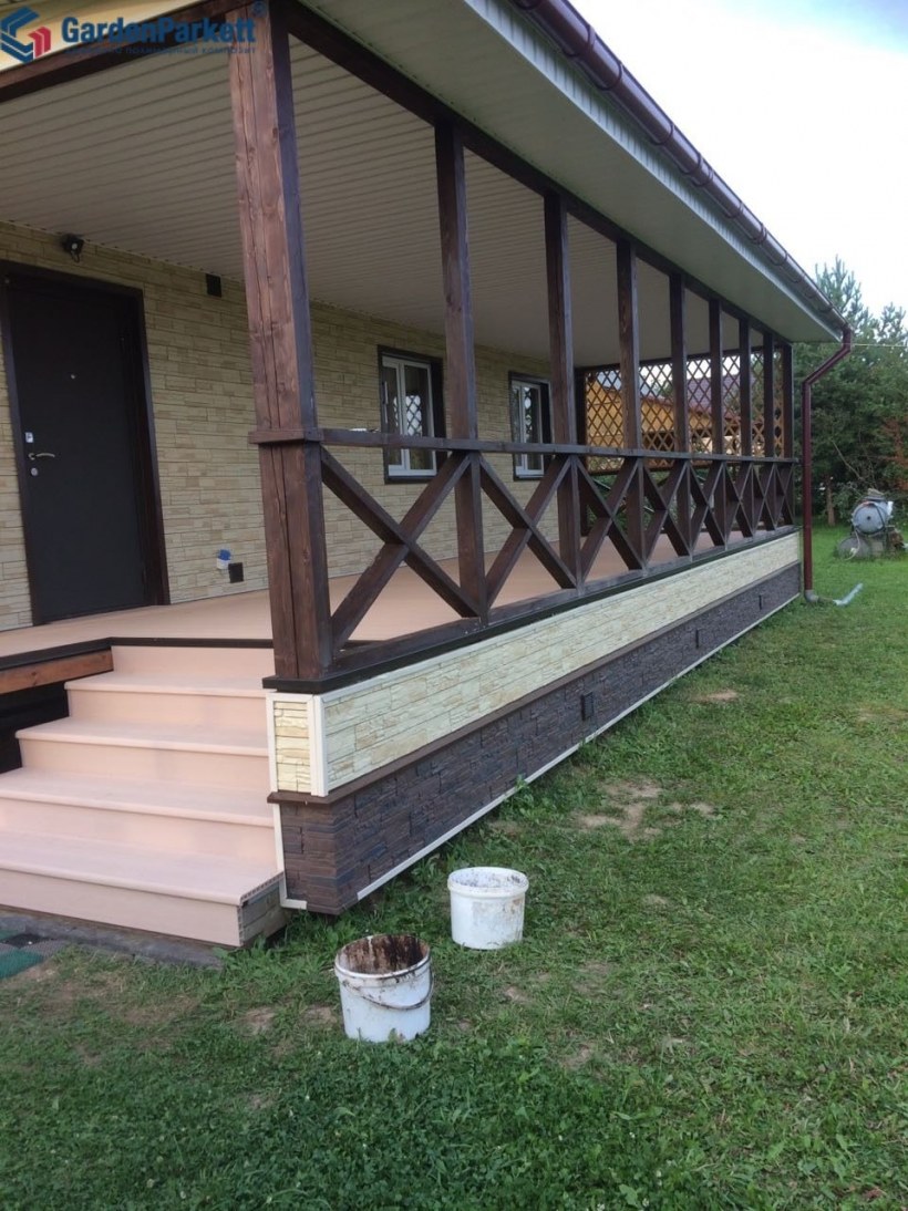 Отделка террасы снаружи