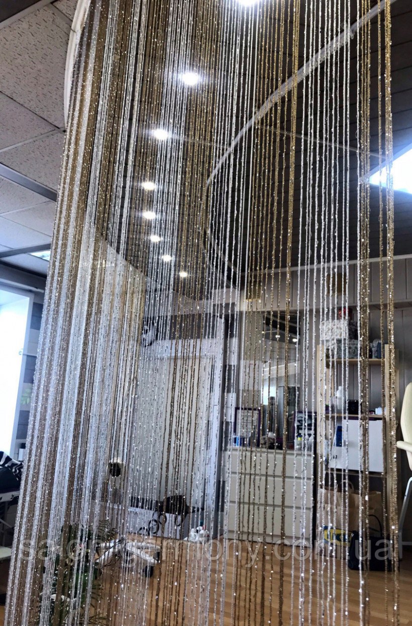 Шторы кисея Радуга дождик с шаром