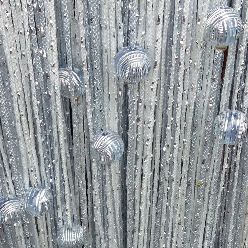 Кисея с люрексом и бусинами