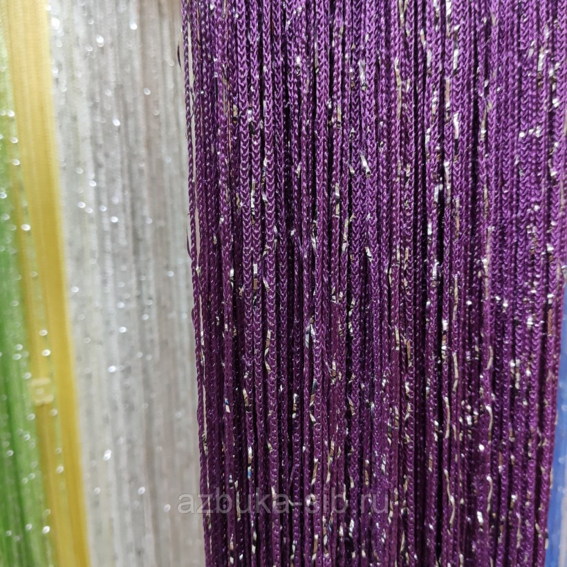 Нитяные шторы фиолетовые