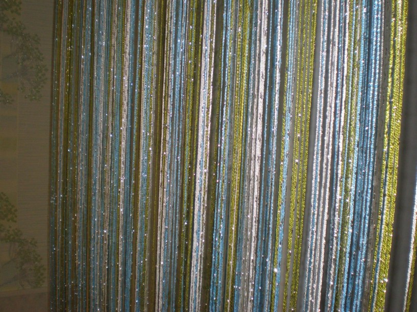 Кисея нитяные шторы дождь Радуга col 107