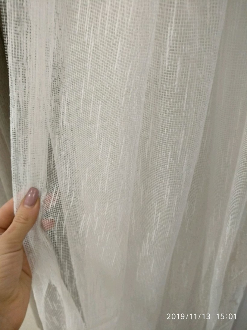 Тюль лен дождик s19078 молочный 280 см