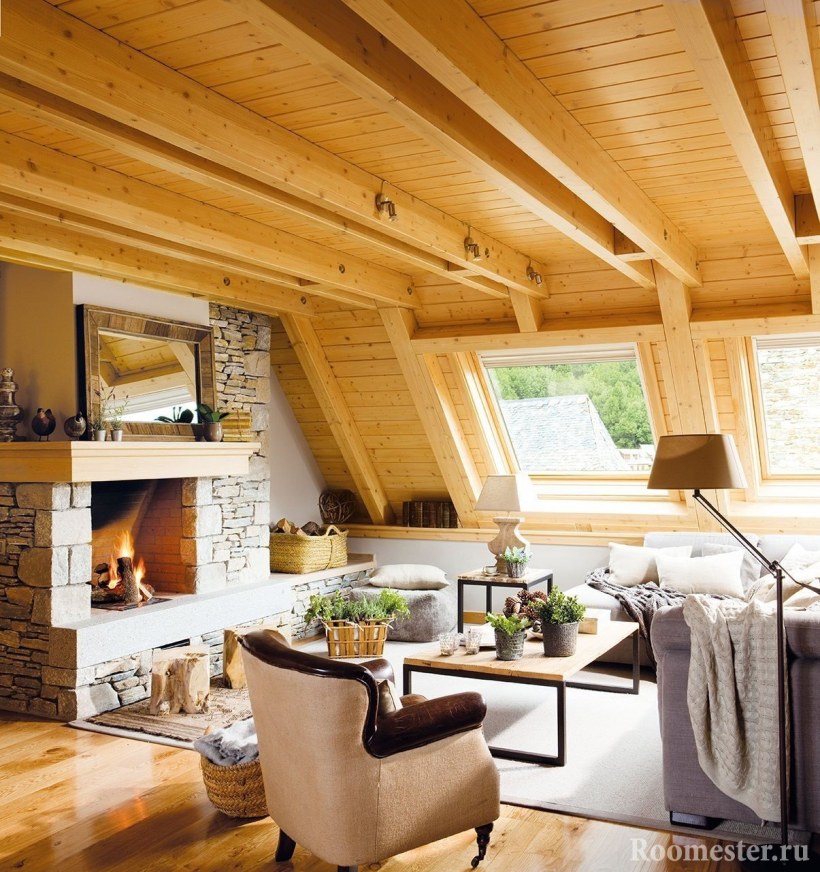 Кухня гостиная с высокими потолками