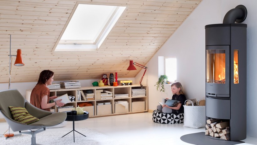 Камин на чердаке