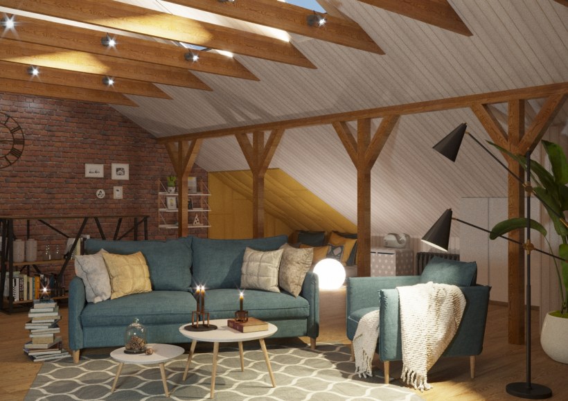 Бильярдная на мансардном этаже