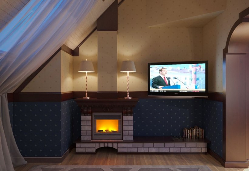 Камин в загородном доме