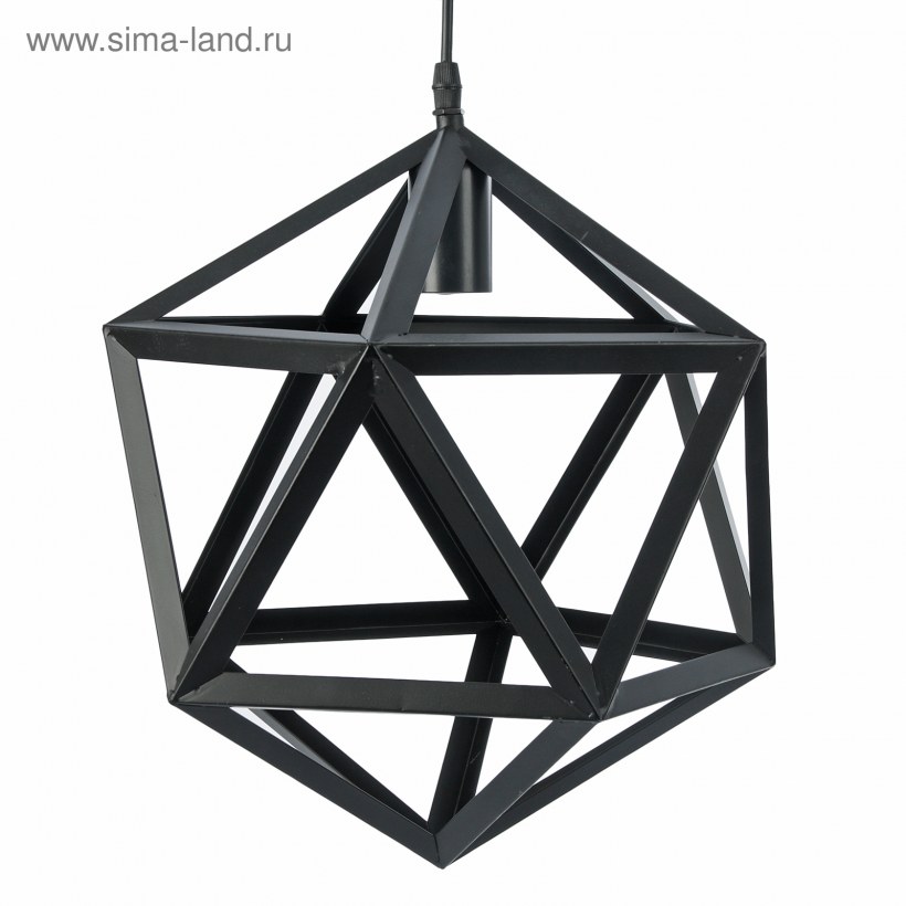 Светильник лофт черный геометрия