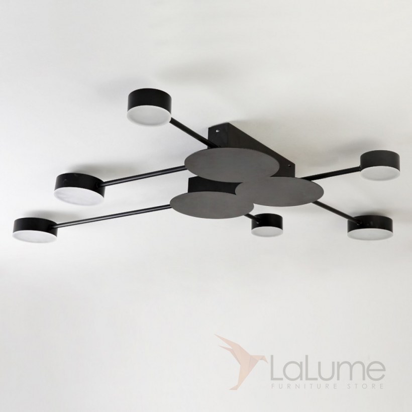 Люстра черная стиль Сканди