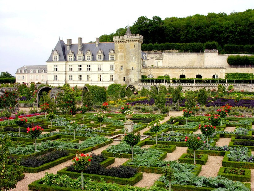 Сад у замка Вилландри (Франция)