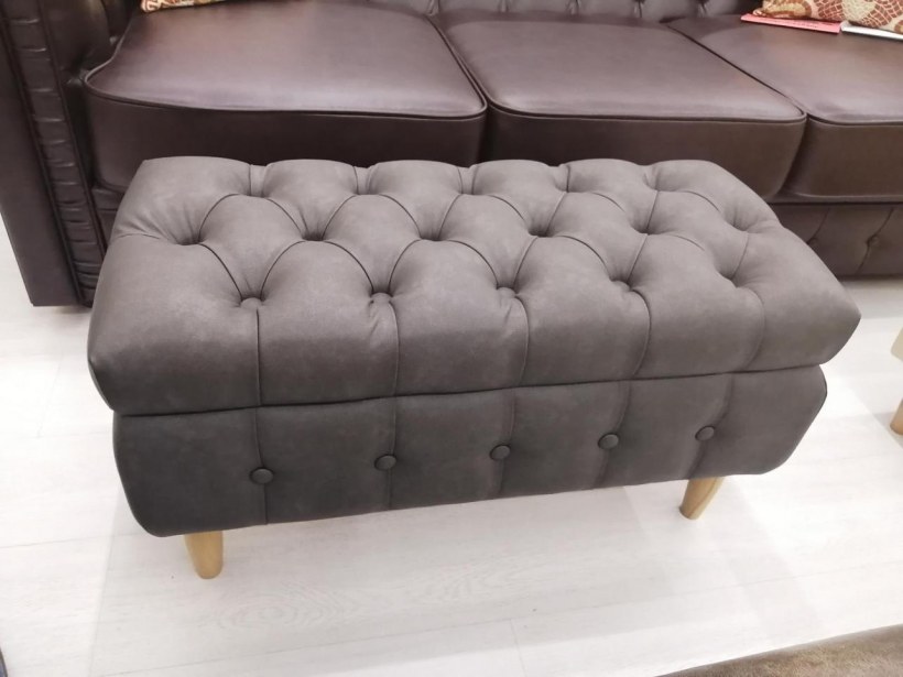 Gea банкетка квадратная лофт каретной стяжкой