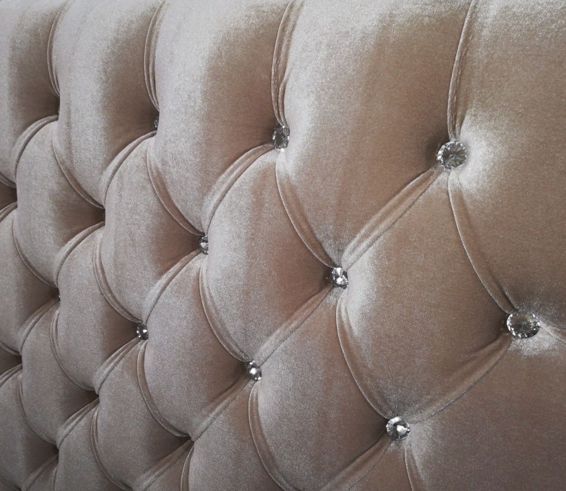 Кровать Валенсия каретная стяжка лиловый