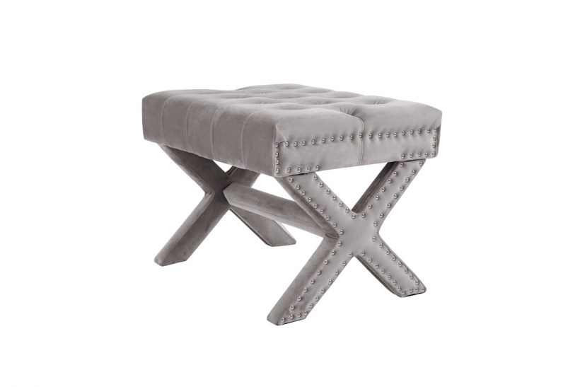 Банкетка Neil gr, велюр/серый