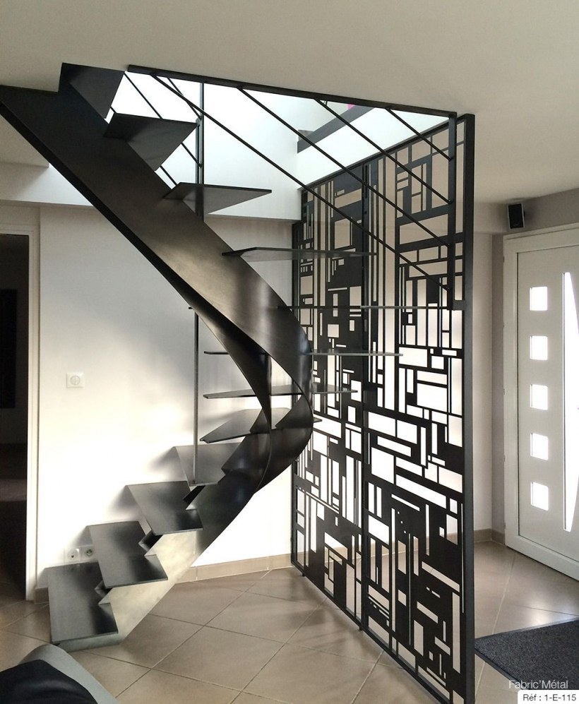 Лестничные перегородки из металла