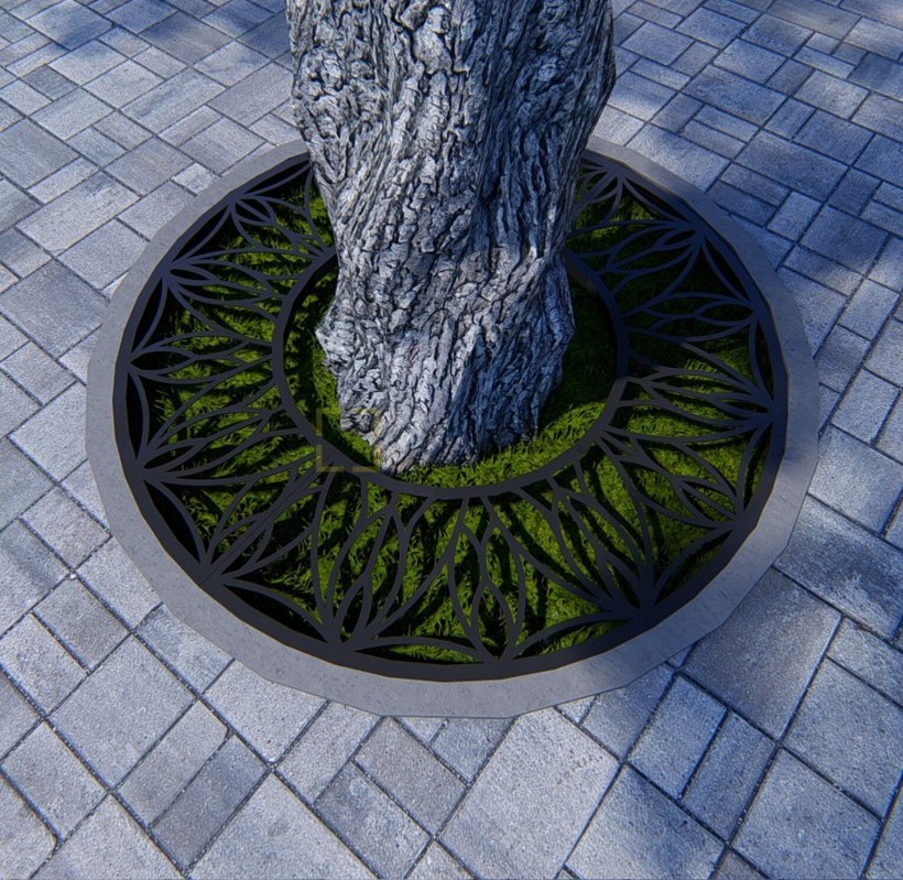 Бетонная приствольная решетка