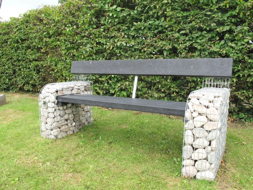 Габионы в саду в ландшафтном дизайне