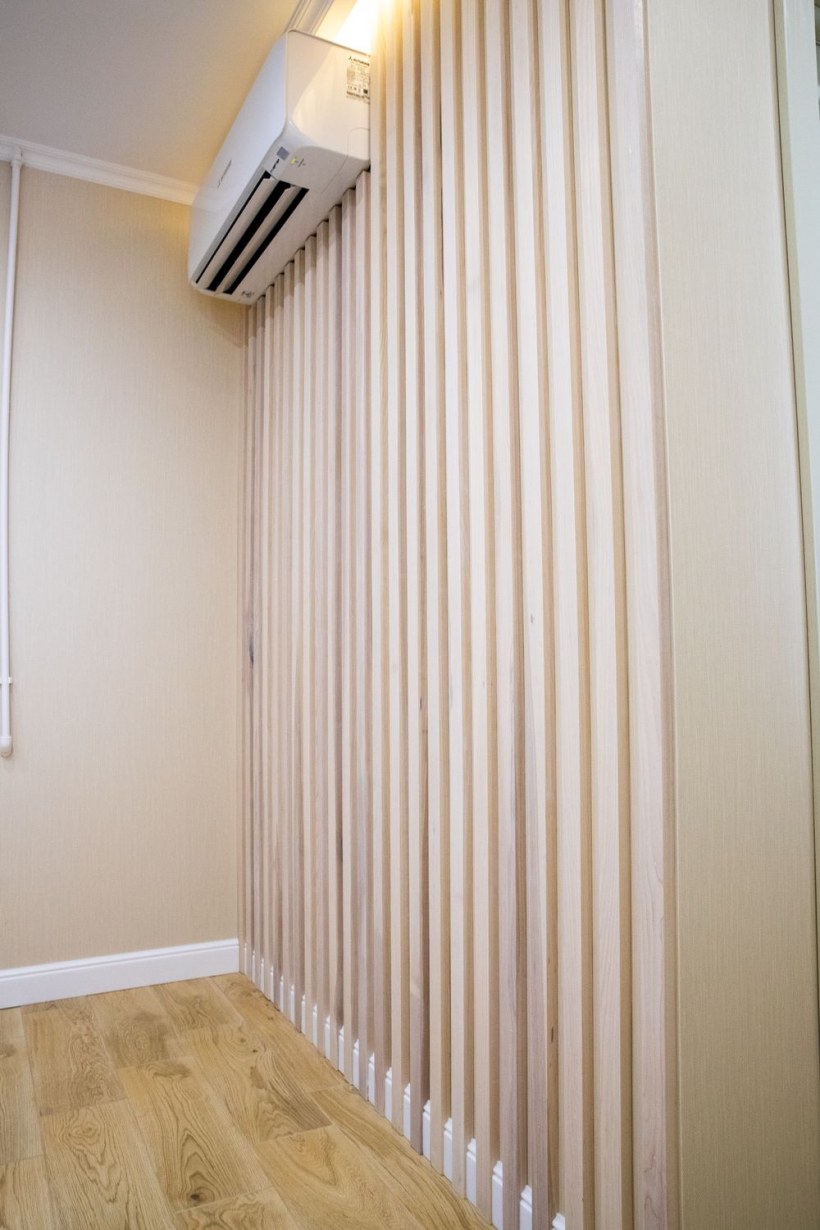 Горизонтальные рейки в интерьере