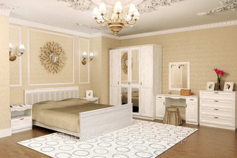 Спальня Виктория (дуб белфорт/жемчуг