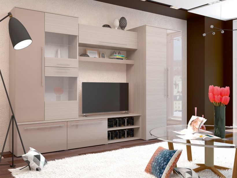 Гостиная Монако какао глянец Горизонт