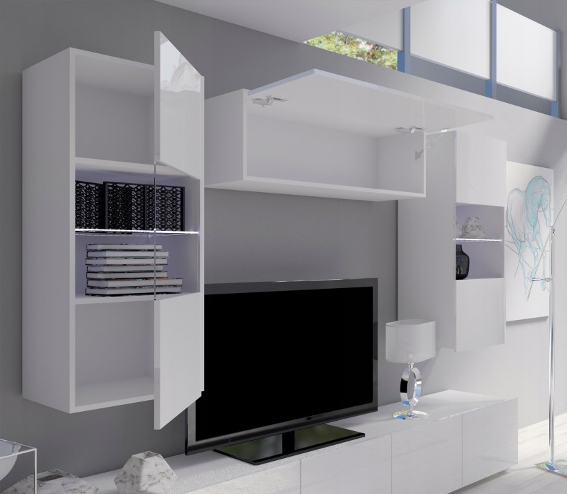 Стенка CALABRINI 3 современная мебель глянец