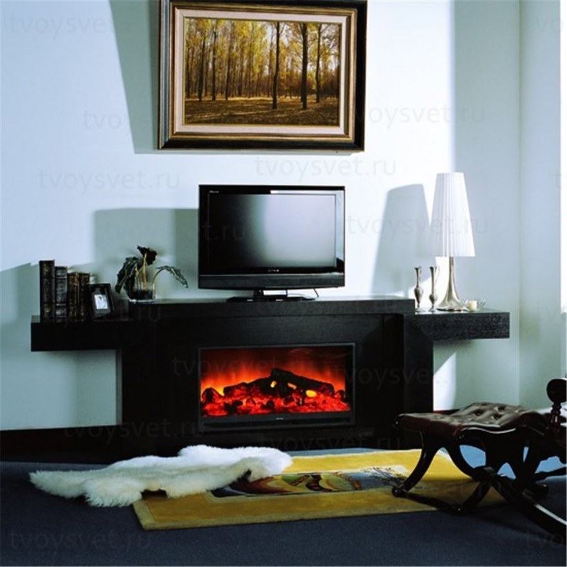 Камин встроенный в стенку