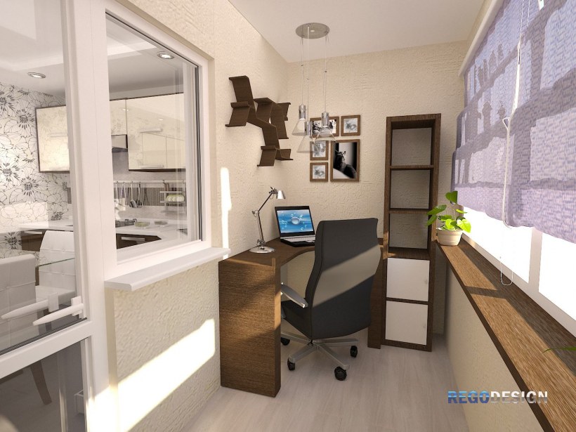 Лоджия в стиле лофт