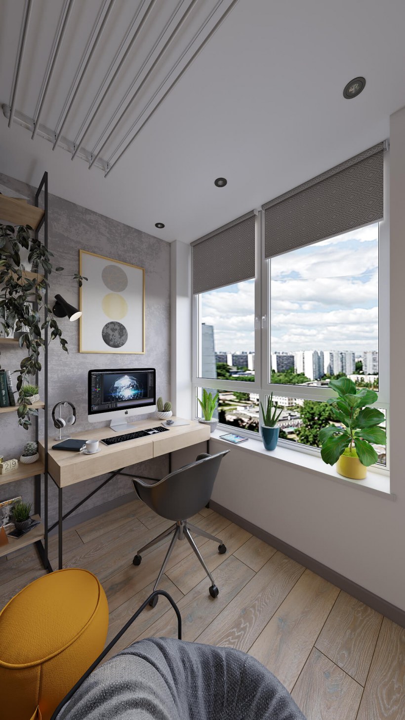 Компьютерный уголок на лоджии