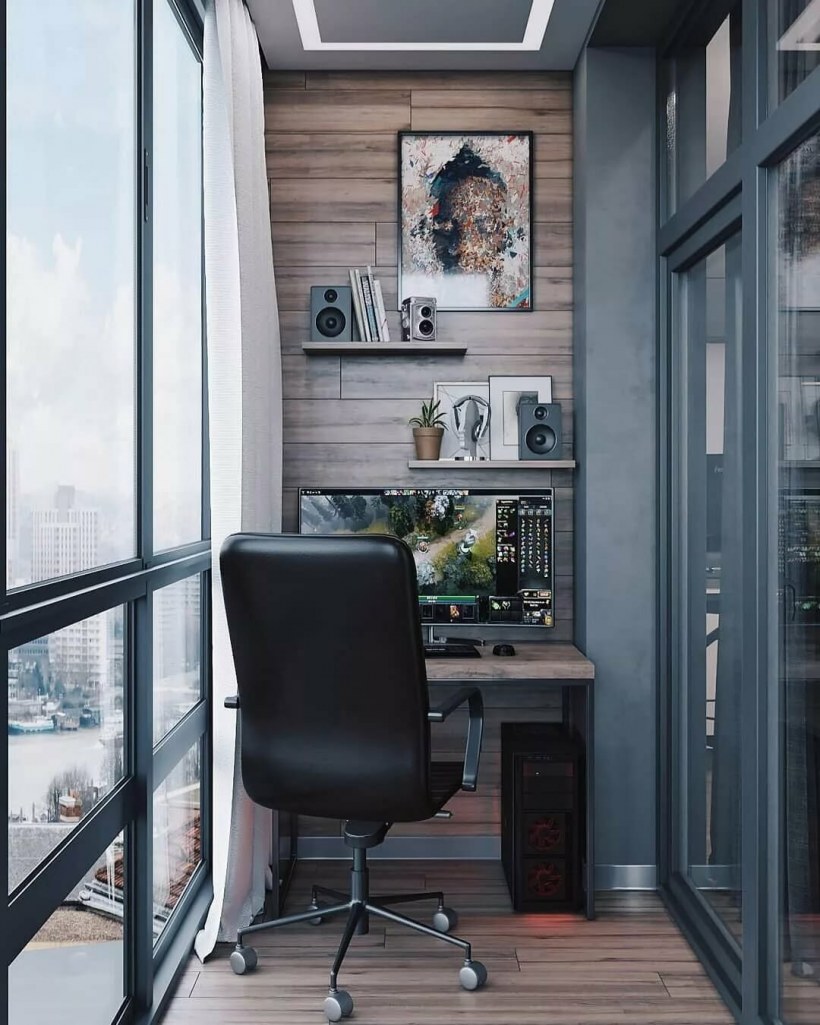 Книжный шкаф с рабочим местом