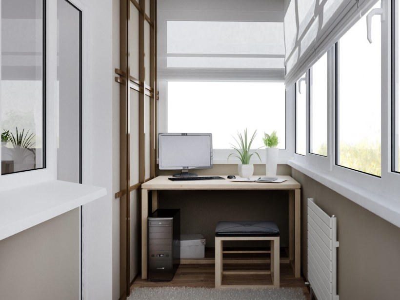 Книжный стеллаж на балконе