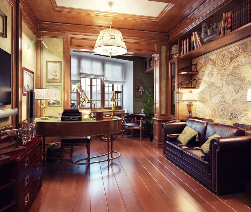 Кабинет в английском стиле