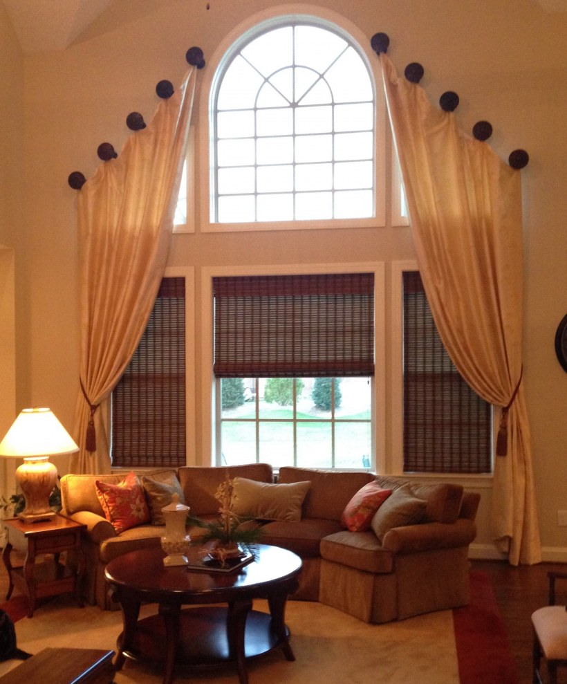 Шторы на высокие окна