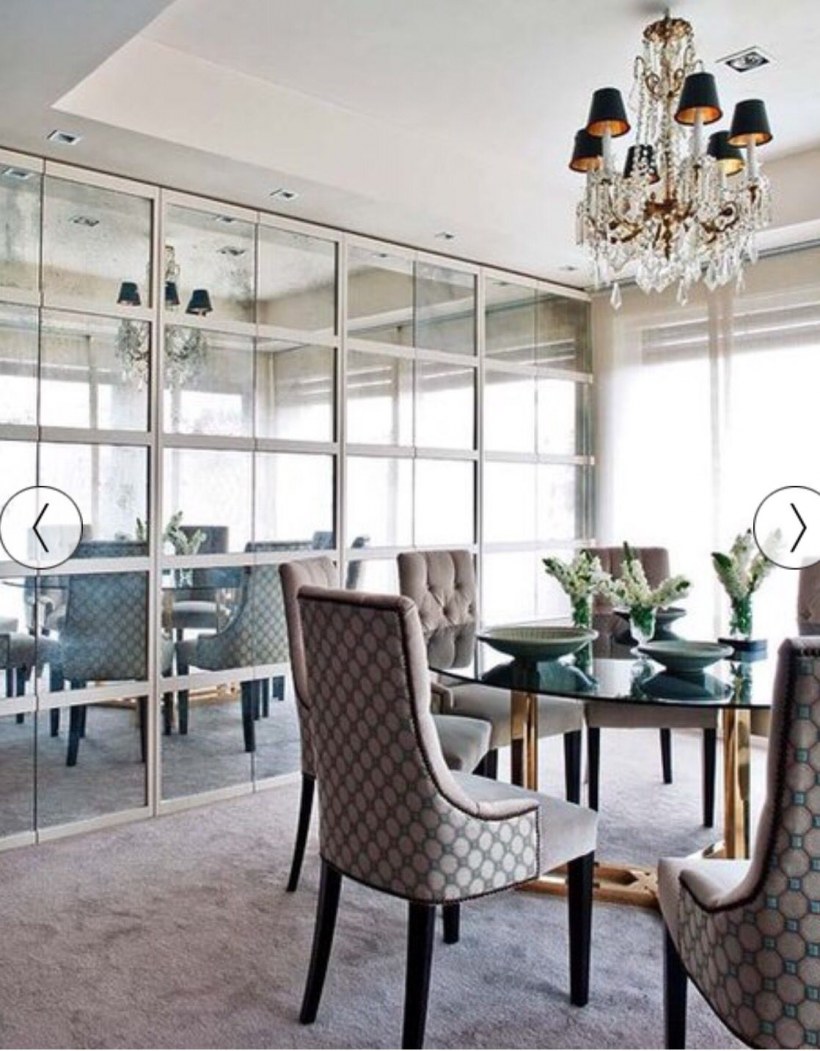 Зеркальные поверхности в интерьере