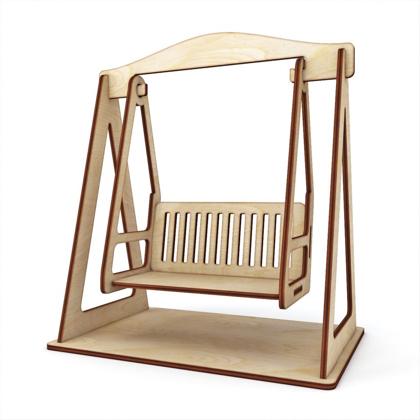 Деревянные качели для кукол