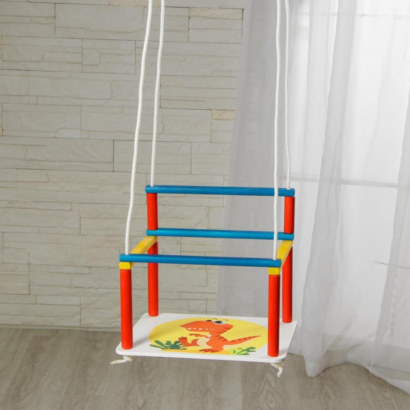 Качели подвесные деревянные сиденье 50 65см 3136684