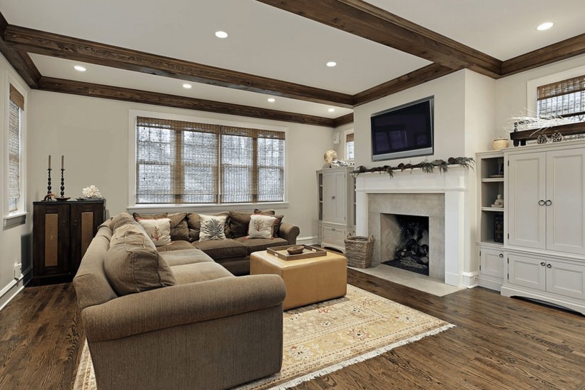 Гостиная с камином